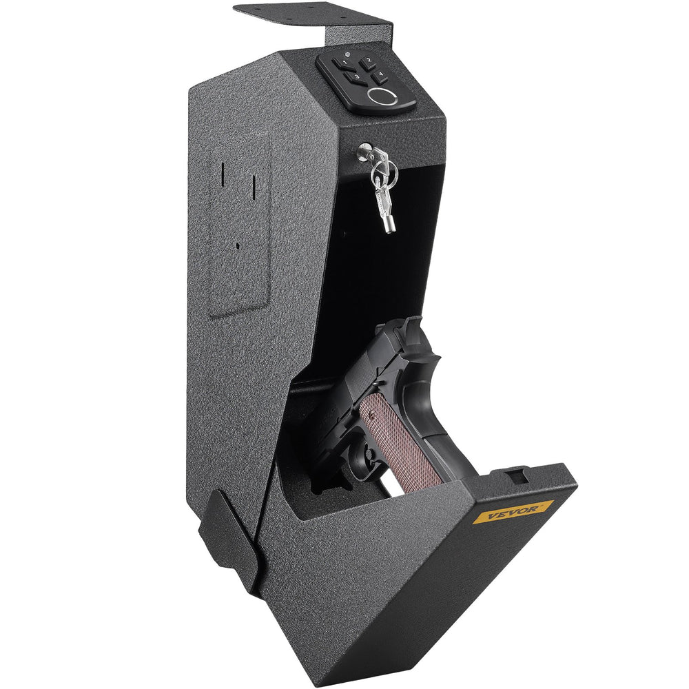 VEVOR Handgun Safe Box Fingerprint Pistol Gun Safes Gun Storage Case Handgun Holder Quick Access Security Lock Key Vault