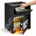 VEVOR Digital Depository Safe 48 L Electronic Code Lock, Deposit Safe with Two Emergency Keys and Deposit Slot, Restaurant Safe Made of Carbon Steel, Depository Box for Home, Hotel and Office