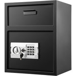 VEVOR Digital Depository Safe 48 L Electronic Code Lock, Deposit Safe with Two Emergency Keys and Deposit Slot, Restaurant Safe Made of Carbon Steel, Depository Box for Home, Hotel and Office
