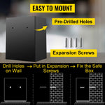 VEVOR Digital Depository Safe 48 L Electronic Code Lock, Deposit Safe with Two Emergency Keys and Deposit Slot, Restaurant Safe Made of Carbon Steel, Depository Box for Home, Hotel and Office