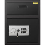 VEVOR Digital Depository Safe 48 L Electronic Code Lock, Deposit Safe with Two Emergency Keys and Deposit Slot, Restaurant Safe Made of Carbon Steel, Depository Box for Home, Hotel and Office