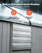 VEVOR 413 mm Shutter Exhaust Fan Wall Mounted Automatic Louvers Silver, Sturdy Steel Housing, 2270 CFM Low Noise, AC Motor, Ventilation and Cooling for Attic, Garage, Barn, Greenhouse, Workshop