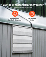 VEVOR 268 mm Shutter Exhaust Fan Wall Mounted 812 CFM Automatic Louvers, Sturdy Steel Housing, Low Noise, AC Motor, Ventilation and Cooling for Attic, Garage, Barn, Greenhouse, Workshop, Silver