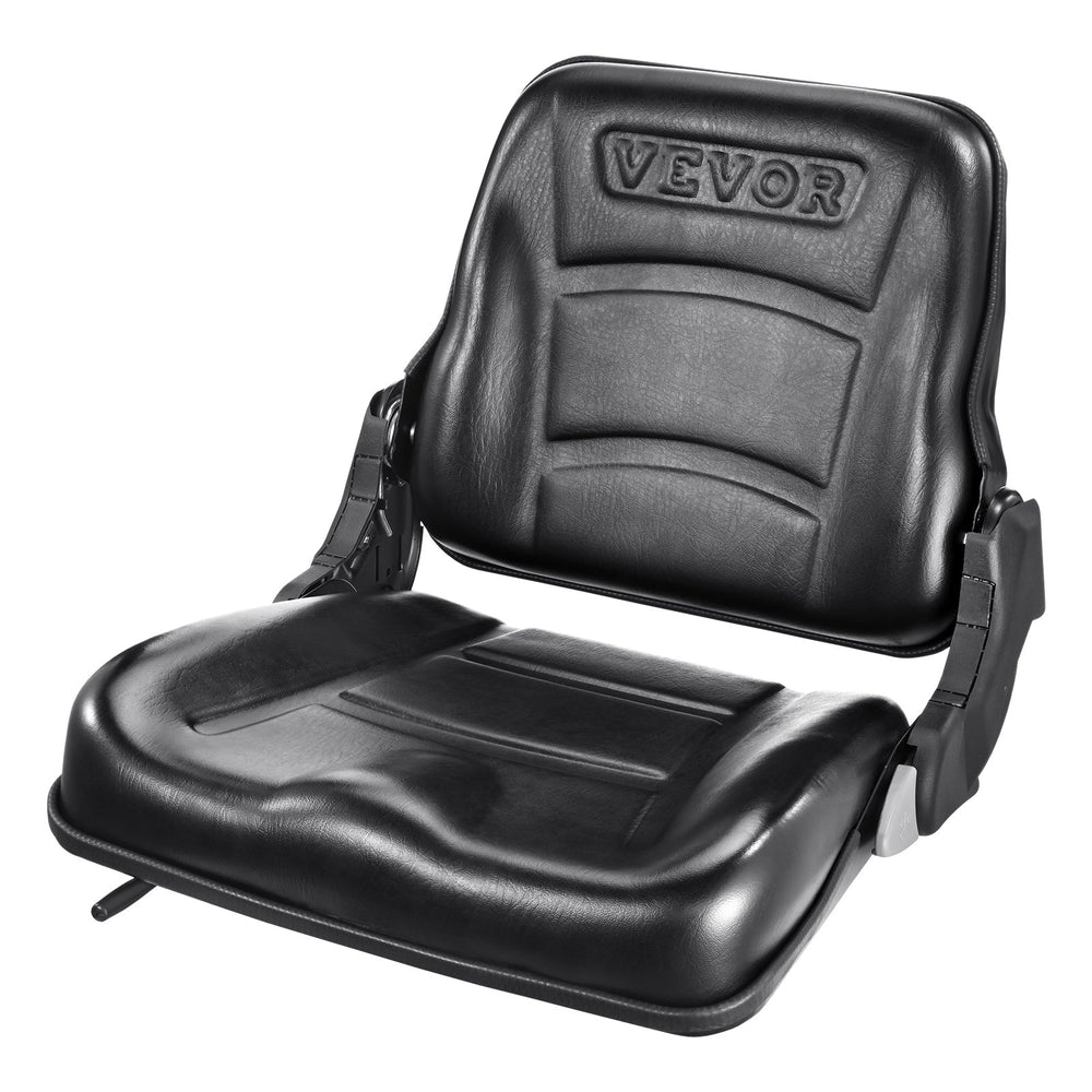 VEVOR Universal Forklift Seat, Fold Down Tractor Seat with Adjustable Angle Back and Micro Switch, 6.3-13.4 inch Extended Slot Comfortable Forklift Seat for Tractor Loader Excavator