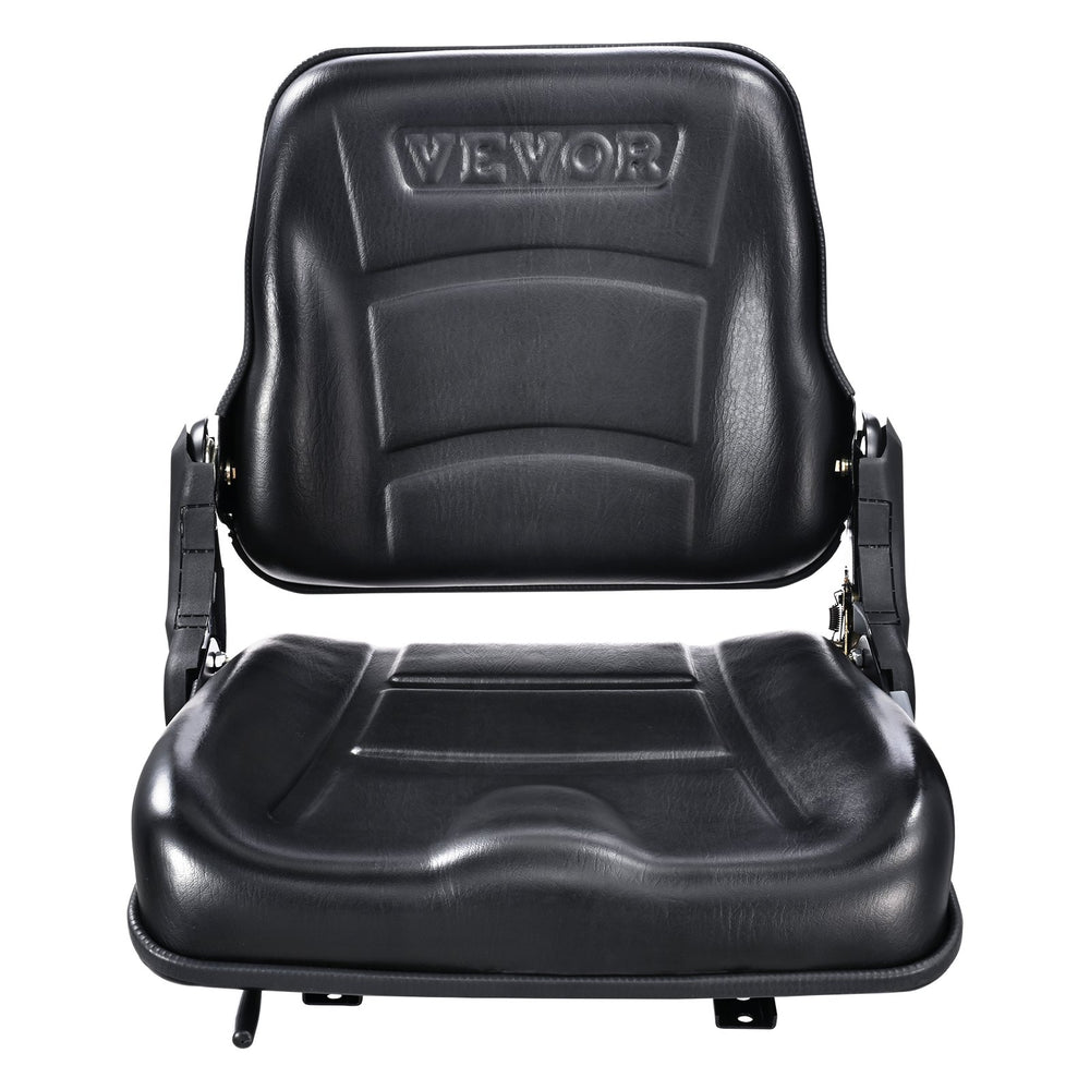 VEVOR Universal Forklift Seat, Fold Down Tractor Seat with Adjustable Angle Back and Micro Switch, 6.3-13.4 inch Extended Slot Comfortable Forklift Seat for Tractor Loader Excavator