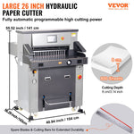 VEVOR Electric Hydraulic Paper Cutter 660.4 mm Cutting Width 80 mm Thickness 177.8 mm Screen