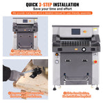 VEVOR Electric Hydraulic Paper Cutter 660.4 mm Cutting Width 80 mm Thickness 177.8 mm Screen