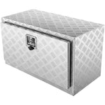 VEVOR Underbody Truck Box, 76.2 x 43.2 x 45.7 cm Pickup Storage Box, Heavy Duty Aluminum Diamond Plate Tool Box with Lock and Keys, Waterproof Trailer Storage Box with T-Handle Latch for Truck, Van, Trailer