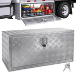 VEVOR Underbody Truck Box, 914 x 355 x 405 mm Pickup Storage Box, Heavy Duty Aluminum Diamond Plate Tool Box with Lock and Keys, Waterproof Trailer Storage Box with T-Handle Latch for Truck, Van, Trailer