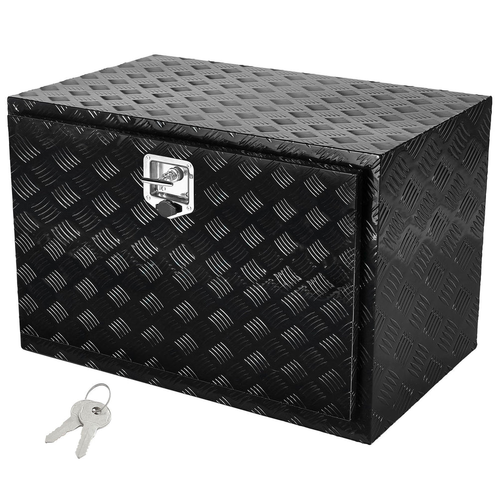 VEVOR Underbody Truck Box, 36" x 24" x 24" Pickup Storage Box, Heavy Duty Aluminum Diamond Plate Tool Box with Lock and Keys, Waterproof Trailer Storage Box with T-Handle Latch for Truck, Van, Trailer