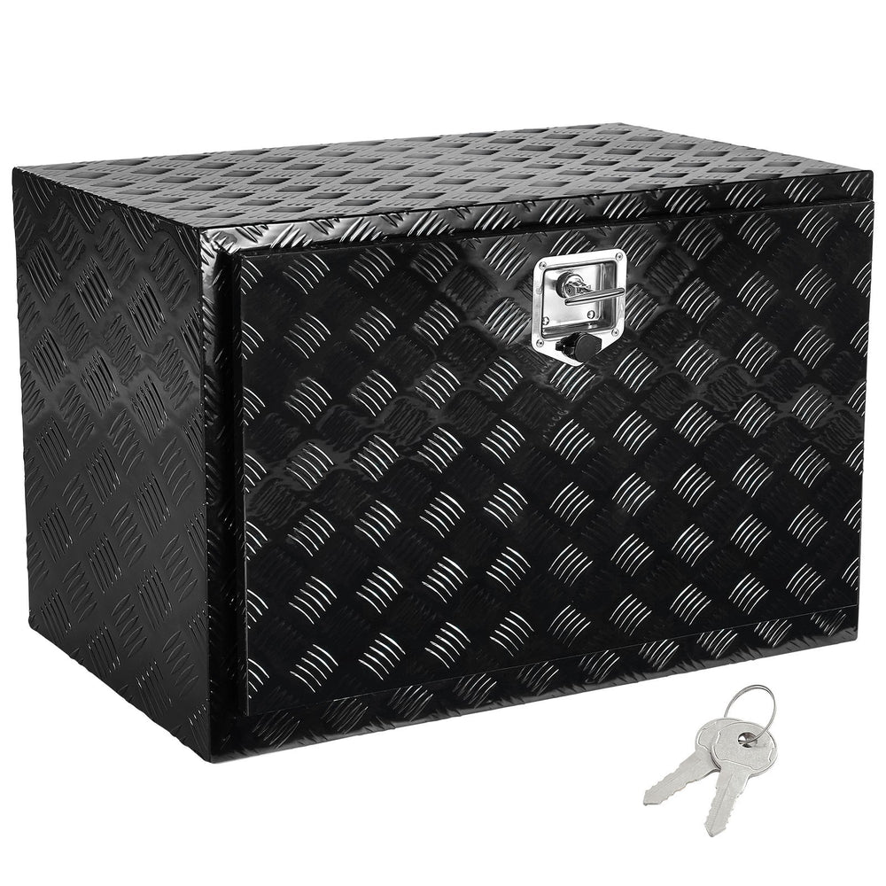 VEVOR Underbody Truck Box, 36" x 24" x 24" Pickup Storage Box, Heavy Duty Aluminum Diamond Plate Tool Box with Lock and Keys, Waterproof Trailer Storage Box with T-Handle Latch for Truck, Van, Trailer