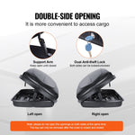 VEVOR Rooftop Cargo Carrier, 14 Cubic Feet Roof Cargo Box, ABS Hard Shell Roof Box, with Dual-Sided Opening and 2 Reinforced Straps, Aerodynamic, Suitable for most Crossbar, for Car, Wagon, SUV, Black
