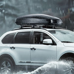 VEVOR Rooftop Cargo Carrier, 14 Cubic Feet Roof Cargo Box, ABS Hard Shell Roof Box, with Dual-Sided Opening and 2 Reinforced Straps, Aerodynamic, Suitable for most Crossbar, for Car, Wagon, SUV, Black