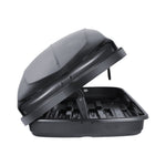 VEVOR Rooftop Cargo Carrier, 14 Cubic Feet Roof Cargo Box, ABS Hard Shell Roof Box, with Dual-Sided Opening and 2 Reinforced Straps, Aerodynamic, Suitable for most Crossbar, for Car, Wagon, SUV, Black