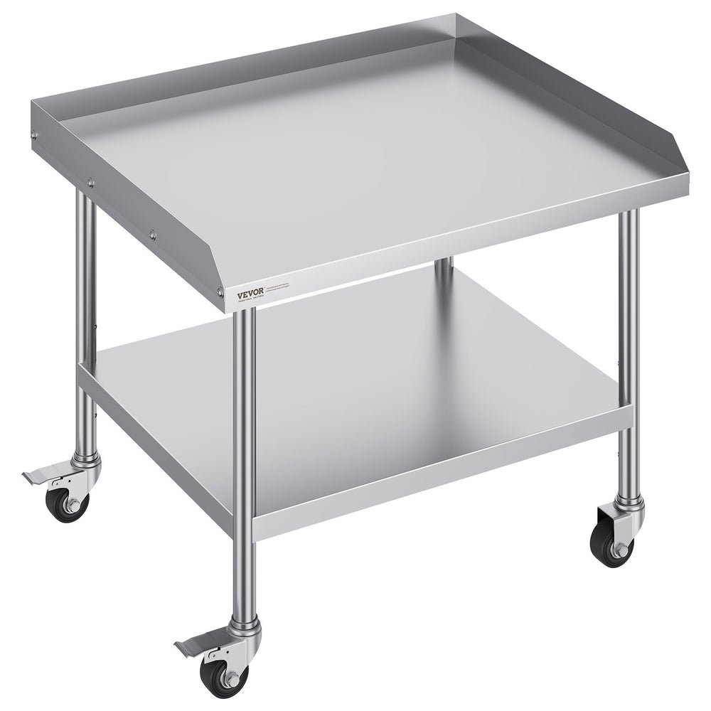 VEVOR Stainless Steel Work Table 76.2x91.4 cm Commercial Food Prep Table W/ 4 Casters