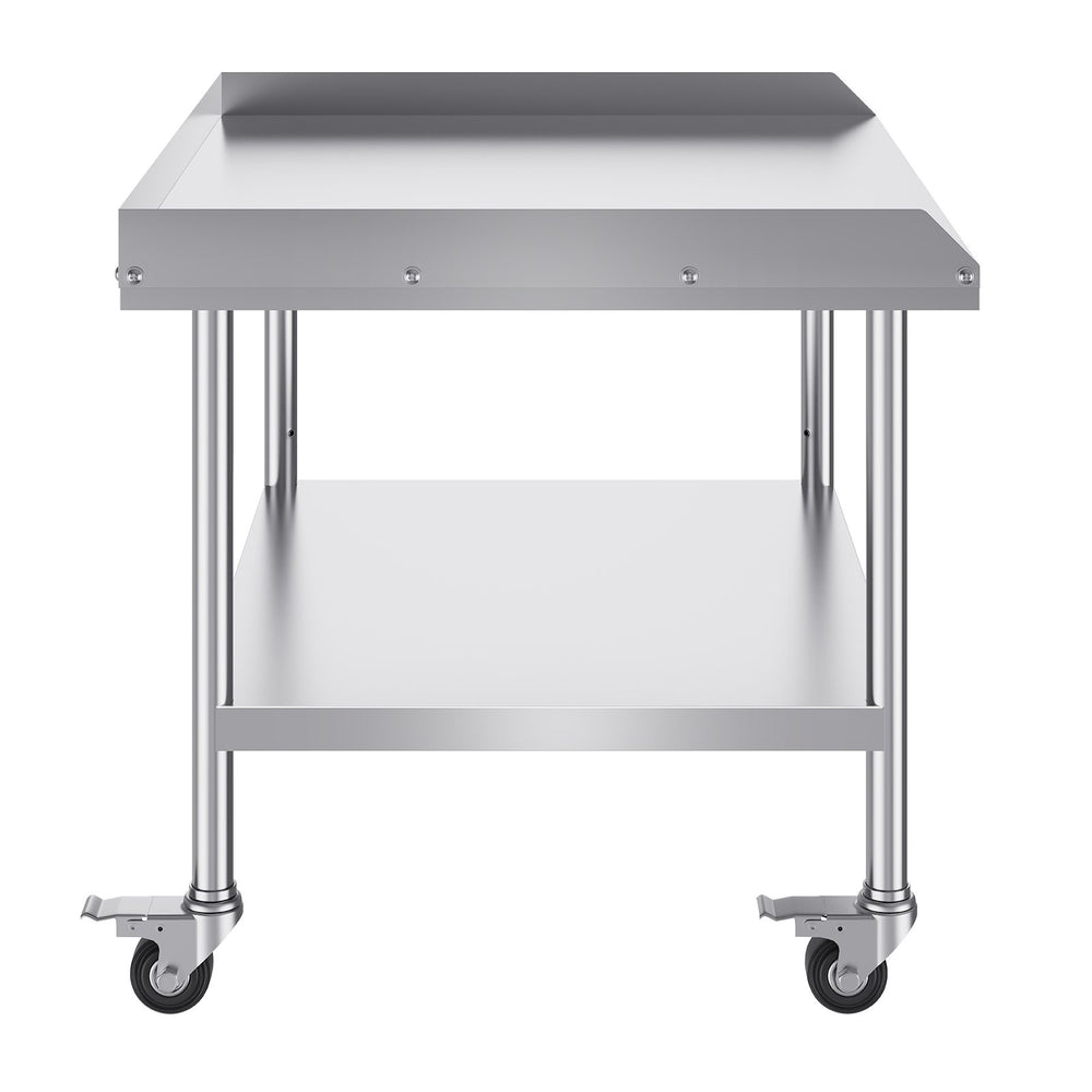 VEVOR Stainless Steel Work Table 76.2x91.4 cm Commercial Food Prep Table W/ 4 Casters