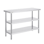 VEVOR Stainless Steel Food Prep Table Commercial Kitchen Work Table 45.7x121.9 cm
