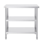 VEVOR Stainless Steel Food Prep Table Commercial Kitchen Work Table 45.7x91.4 cm