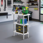 VEVOR Stainless Steel Food Prep Table Commercial Kitchen Work Table 35.6x61 cm
