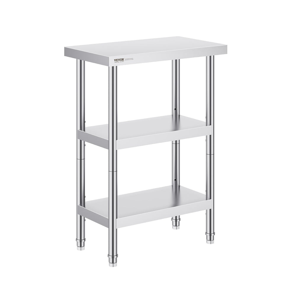 VEVOR Stainless Steel Food Prep Table Commercial Kitchen Work Table 35.6x61 cm