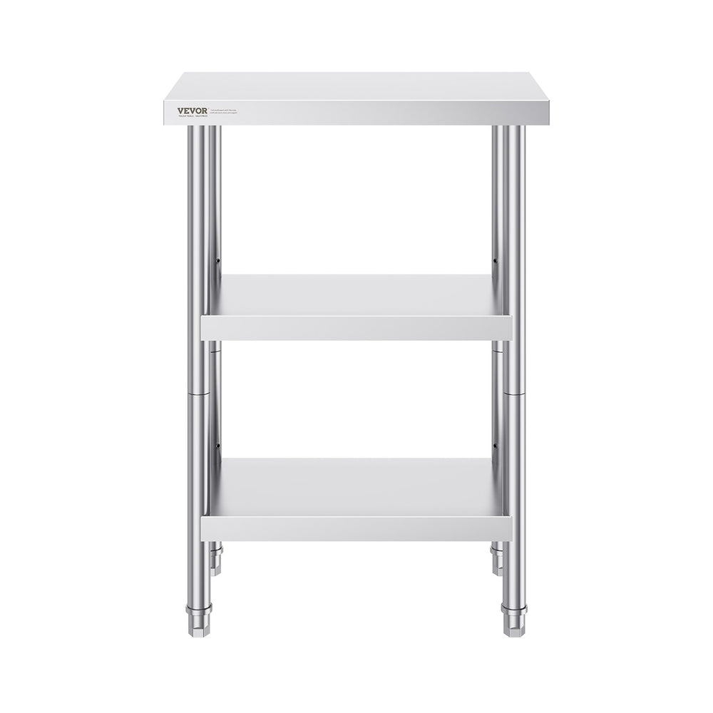 VEVOR Stainless Steel Food Prep Table Commercial Kitchen Work Table 35.6x61 cm