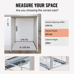 VEVOR Pull-Out Trash Can, 35Lx2 Double Bins, Under Mount Kitchen Waste Container with Slide and Door Mounting Kit, 110 lbs Load Capacity Heavy Duty Garbage Recycling Bin for Kitchen Cabinet, Sink