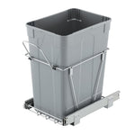 VEVOR Pullout Trash Can for Kitchen Cabinets, Garbage Waste Recycling Bin, Under Mount Waste Container, with Heavy Duty Metal Full Extension Sliding System and Handle, for Sink, Under Counter