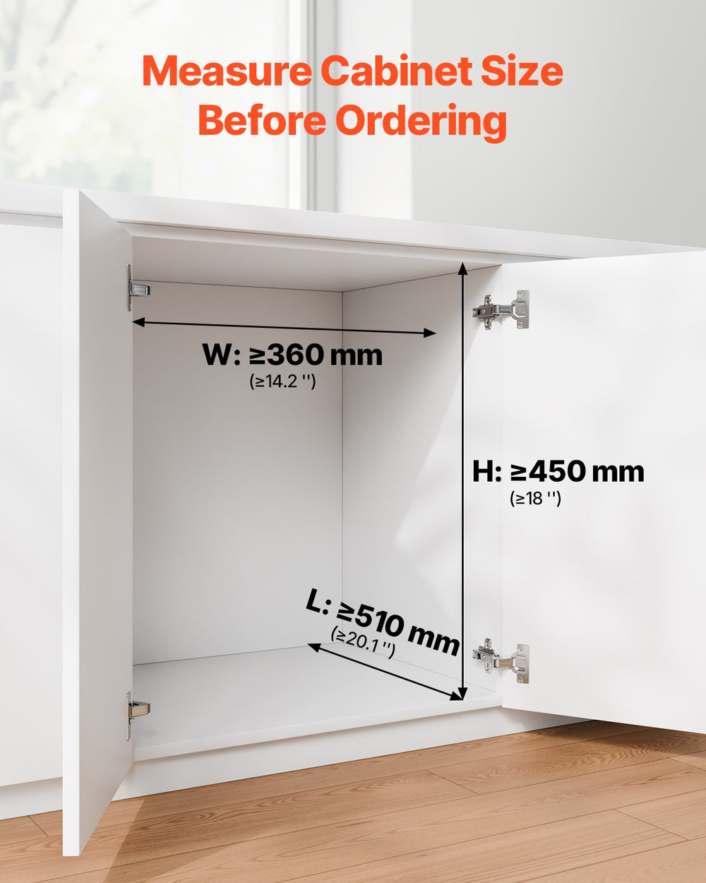 VEVOR Pullout Trash Can for Kitchen Cabinets, 20Lx2 Double Under Sink Garbage Waste Recycling Bin, Under Mount Waste Container, with Heavy Duty Metal Full Extension Sliding System and Handle