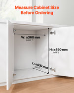 VEVOR Pullout Trash Can for Kitchen Cabinets, 20Lx2 Double Under Sink Garbage Waste Recycling Bin, Under Mount Waste Container, with Heavy Duty Metal Full Extension Sliding System and Handle