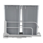 VEVOR Pull-Out Trash Can, 27 QT x2 Double Under Mount Kitchen Waste Container, Heavy Duty Garbage Recycling Bin with Door Kit and Soft Close Slide, for Kitchen Cabinet, Sink, Under Counter (Grey)