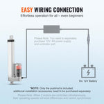 VEVOR Linear Actuator 12V 15.2 cm 1.4 cm/s High Speed 99.8 kg/1000N IP54 Protection