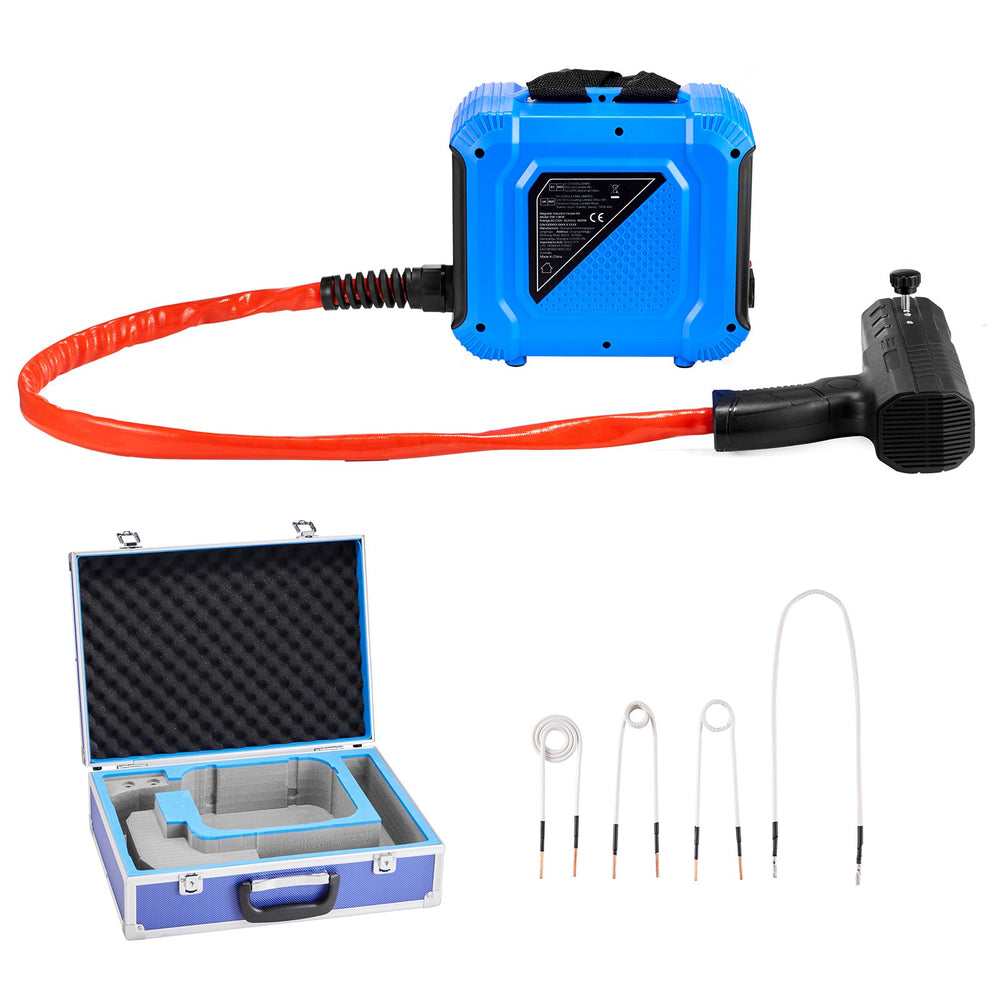 VEVOR Induction Heater Bolt Removal, 1800W 230V Magnetic Induction Heater Kit, Handheld Nut Buster Tool, Mini Heating Machine for Rusty Screw Removing, Car Garage Repairing Tools with 4 Coil and Box