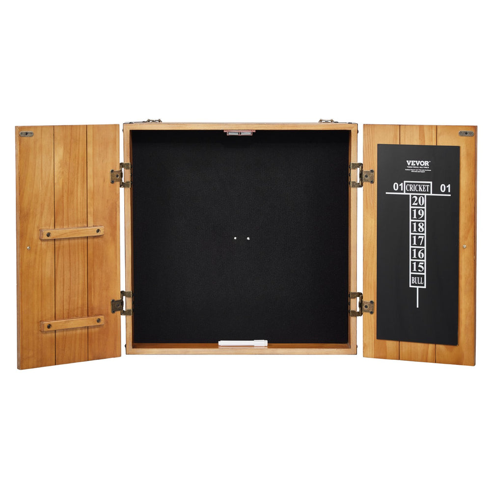 VEVOR Dartboard Cabinet, Solid Wood Dartboard Cabinet Set, Official Size Hideaway Cabinet with Socreboard and Accessories, Features Easy Assembly, Perfect for Cricket Games (Dartboard Not Included)