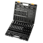 VEVOR Impact Socket Set 1/2 Inches 43 Piece Impact Sockets, Standard Socket Assortment, 1/2 Inches Drive Socket Set 6-Point Sockets Metric 9-30mm (Standard/Deep)