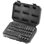 VEVOR 1/4" Drive Impact Socket Set, 48 Piece Deep & Shallow Socket Set SAE 3/16"-9/16" and Metric 4-15mm, 6 Point Cr-Mo Alloy Steel for Auto Repair, Easy-to-Read Size Markings, Storage Case