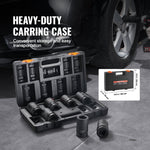 VEVOR Impact Sockets Set 8pcs 6-Point 2.5 cm Drive Bit Ratchet Tool Kit Case