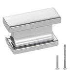 VEVOR Cabinet Knobs, 10 Pack, 36 mm Zinc Alloy Drawer Pulls Door Handles, Rectangular Kitchen Dresser Solid Knobs, Cupboard Hardware with Screws for Bathroom Closet Cabinets Drawers, Chrome Color