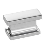 VEVOR Cabinet Knobs, 10 Pack, 36 mm Zinc Alloy Drawer Pulls Door Handles, Rectangular Kitchen Dresser Solid Knobs, Cupboard Hardware with Screws for Bathroom Closet Cabinets Drawers, Chrome Color