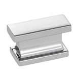 VEVOR Cabinet Knobs, 10 Pack, 36 mm Zinc Alloy Drawer Pulls Door Handles, Rectangular Kitchen Dresser Solid Knobs, Cupboard Hardware with Screws for Bathroom Closet Cabinets Drawers, Chrome Color