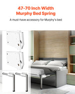 VEVOR Murphy Mounting Wall Springs Mechanism Heavy Duty Support Hardware DIY Kit for King Queen Bed (Vertical), White