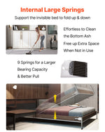VEVOR Murphy Mounting Wall Springs Mechanism Heavy Duty Support Hardware DIY Kit for King Queen Bed (Vertical), White