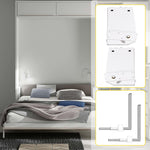 VEVOR Murphy Mounting Wall Springs Mechanism Heavy Duty Support Hardware DIY Kit for King Queen Bed (Vertical), White