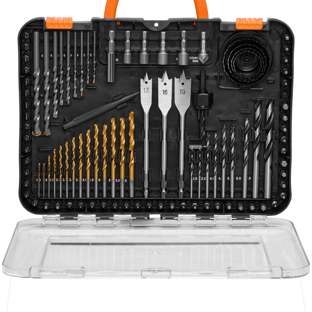 VEVOR Drill Bit Set, 100 Pieces Drill and Driver Bit Set, Screwdriver Bit Set Suitable for Wood Metal Cement Drilling and Screw Driving, Drill Bit Sets Combo Kit Assorted in Organized Carrying Case
