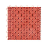VEVOR Garage Tiles Interlocking, 12 x 12 x 0.53 inch 25 Pack Garage Floor Covering Tiles, Non-Slip Double-Sided Texture Garage Flooring Tiles, for Garages, Basements, Repair Shops, Red