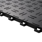 VEVOR Garage Tiles Interlocking, 12 x 12 x 0.53 inch 25 Pack Garage Floor Covering Tiles, Non-Slip Double-Sided Texture Garage Flooring Tiles, for Garages, Basements, Repair Shops, Black