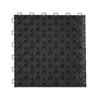 VEVOR Garage Tiles Interlocking, 12 x 12 x 0.53 inch 25 Pack Garage Floor Covering Tiles, Non-Slip Double-Sided Texture Garage Flooring Tiles, for Garages, Basements, Repair Shops, Black