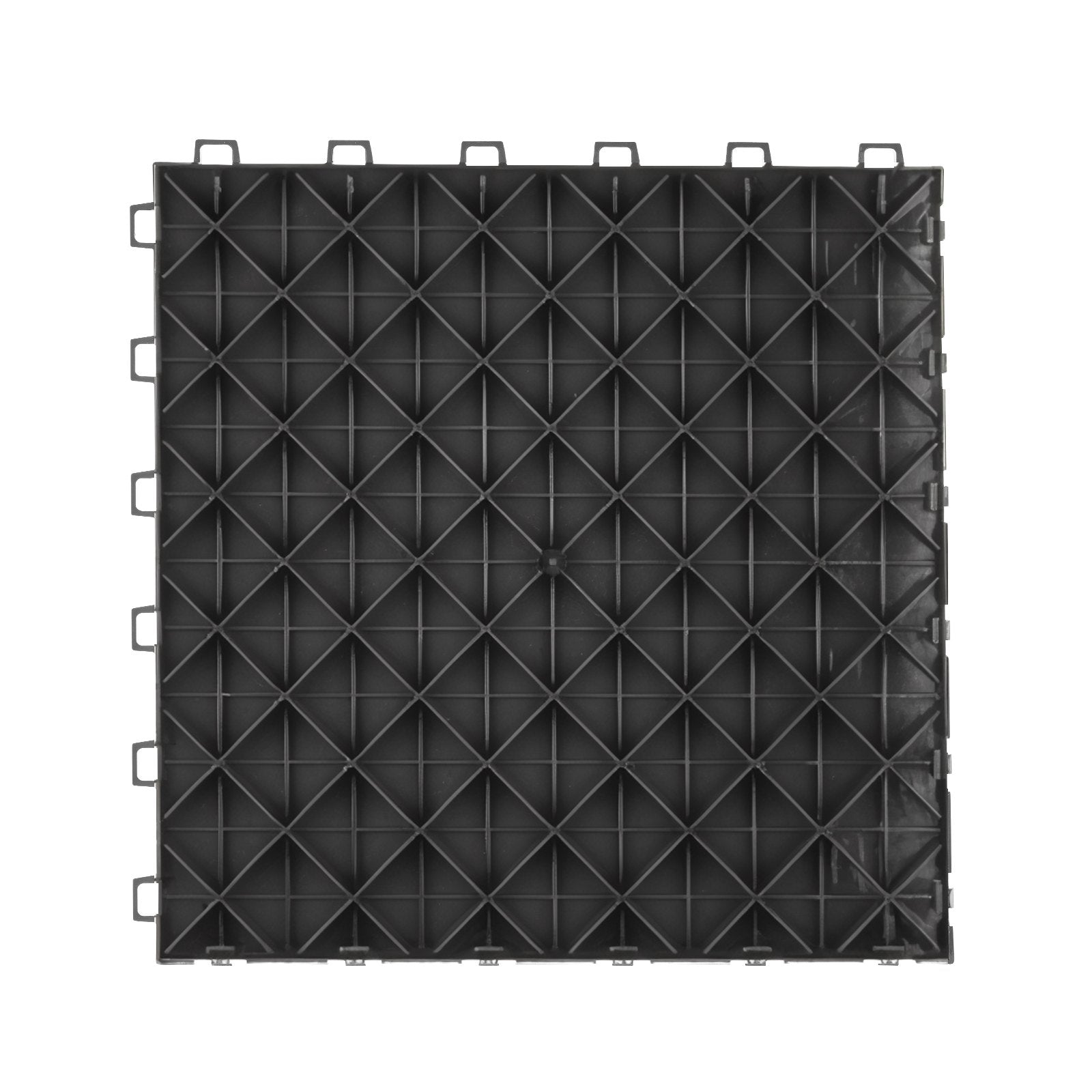 VEVOR Garage Tiles Interlocking, 12 x 12 x 0.53 inch 25 Pack Garage Floor Covering Tiles, Non-Slip Double-Sided Texture Garage Flooring Tiles, for Garages, Basements, Repair Shops, Black