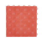 VEVOR Garage Tiles Interlocking, 12 x 12 x 0.53 inch 50 Pack Garage Floor Covering Tiles, Non-Slip Double-Sided Texture Garage Flooring Tiles, for Garages, Basements, Repair Shops, Red