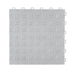 VEVOR Garage Tiles Interlocking, 12 x 12 x 0.53 inch 25 Pack Garage Floor Covering Tiles, Non-Slip Double-Sided Texture Garage Flooring Tiles, for Garages, Basements, Repair Shops, Silver