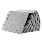VEVOR Garage Tiles Interlocking, 12 x 12 x 0.53 inch 50 Pack Garage Floor Covering Tiles, Non-Slip Double-Sided Texture Garage Flooring Tiles, for Garages, Basements, Repair Shops, Silver